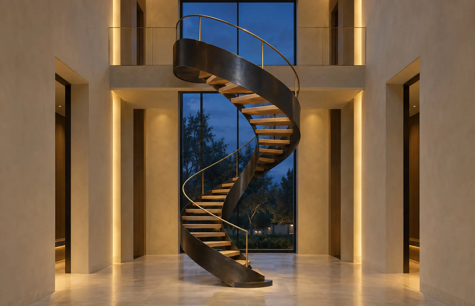 Exemple : l’escalier dessiné sur écran, puis posé — Posé